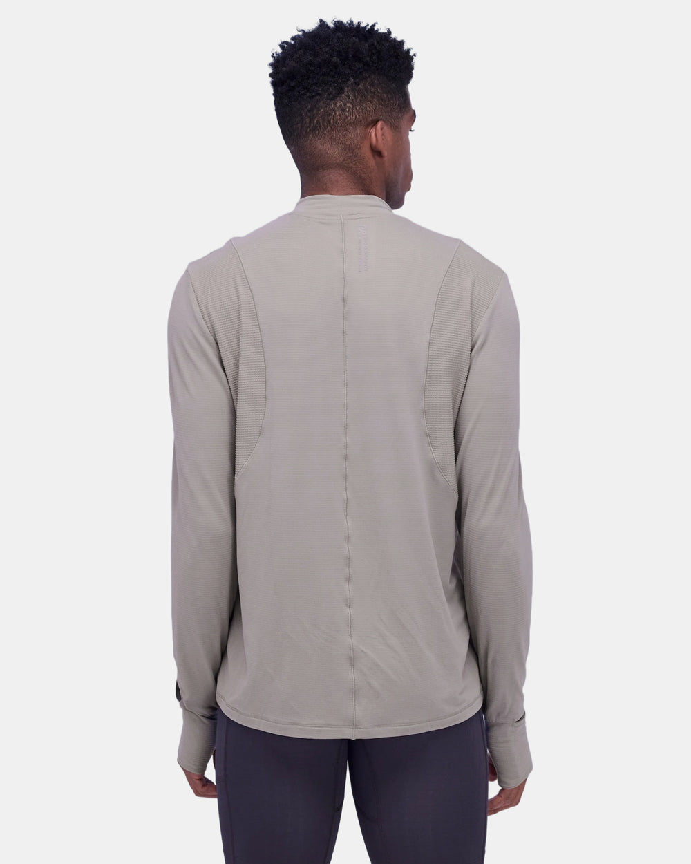 Men's AuraGrid™ Mockneck Long Sleeve - Zinc