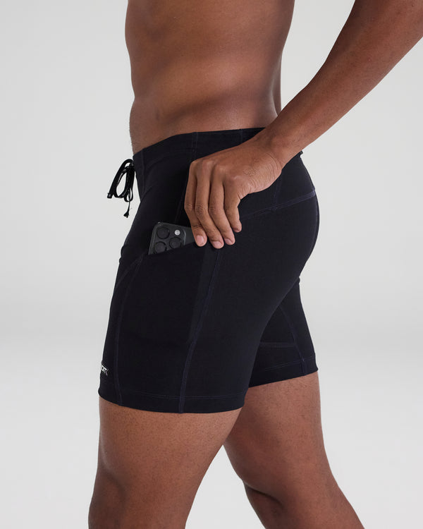 Gridlock™ 7 Pocket Quarter Tights - Black