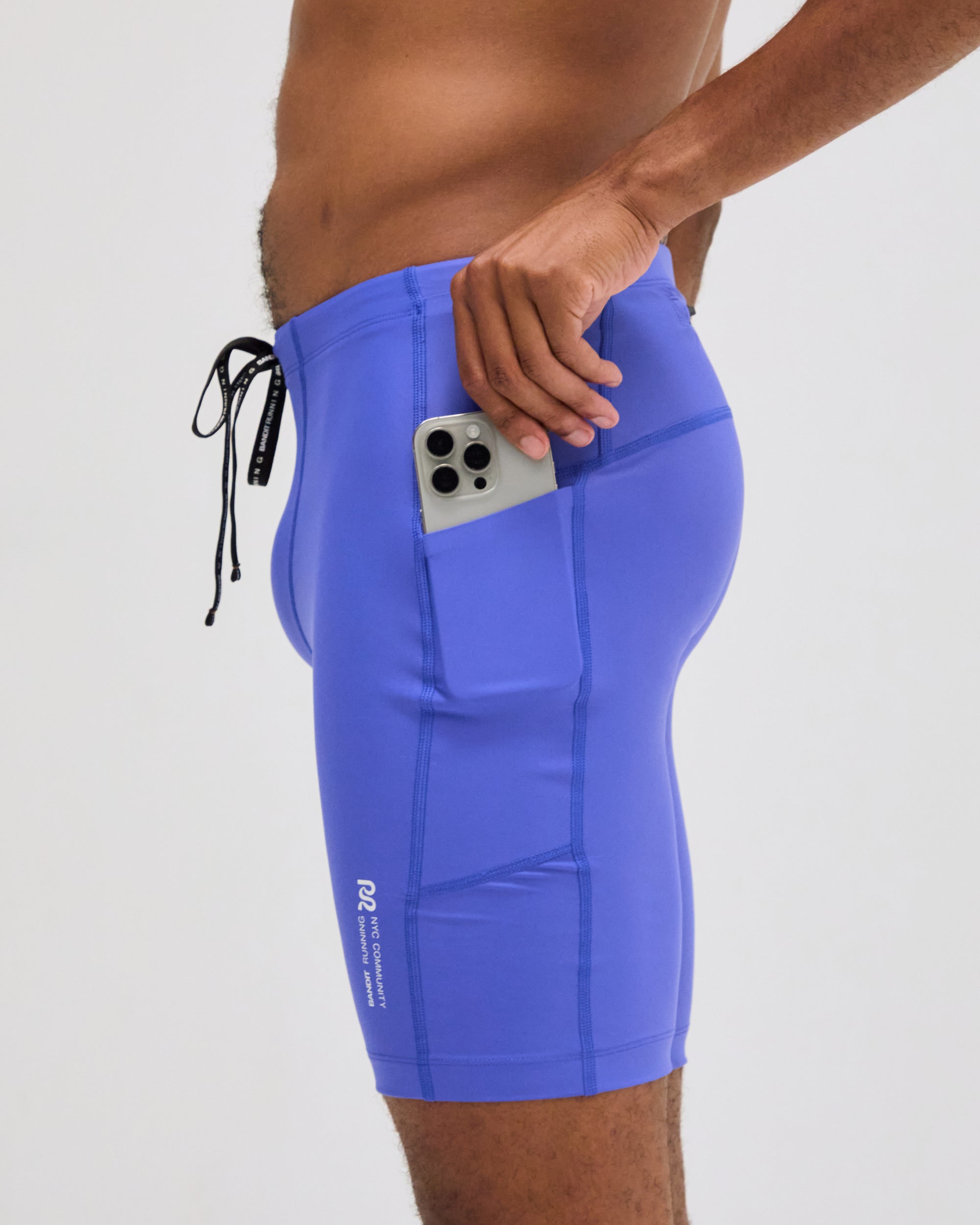 CHOMP Superbeam™ 7 Pocket Half Tights - Deep Peri Blue