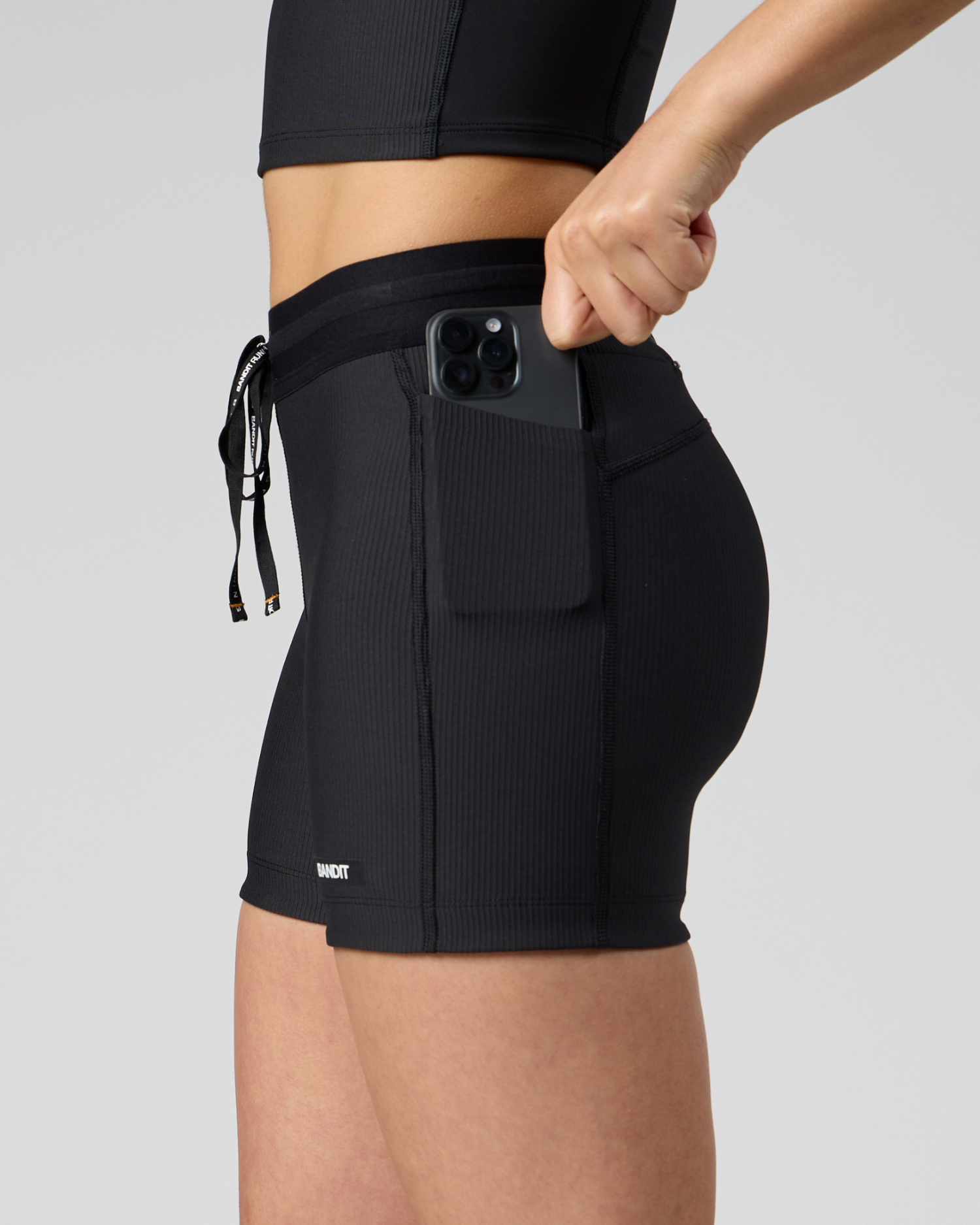 ボトムスその他 BACK POCKET RIBBON BANDING SHORTS BLACK Cadence™ Running Half Tights w/ Pockets | Bandit Running