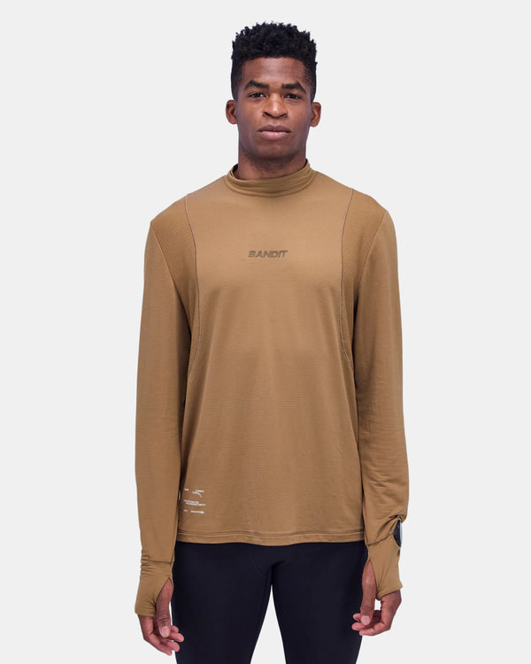 Men's AuraGrid™ Mockneck Long Sleeve - Antique Brass