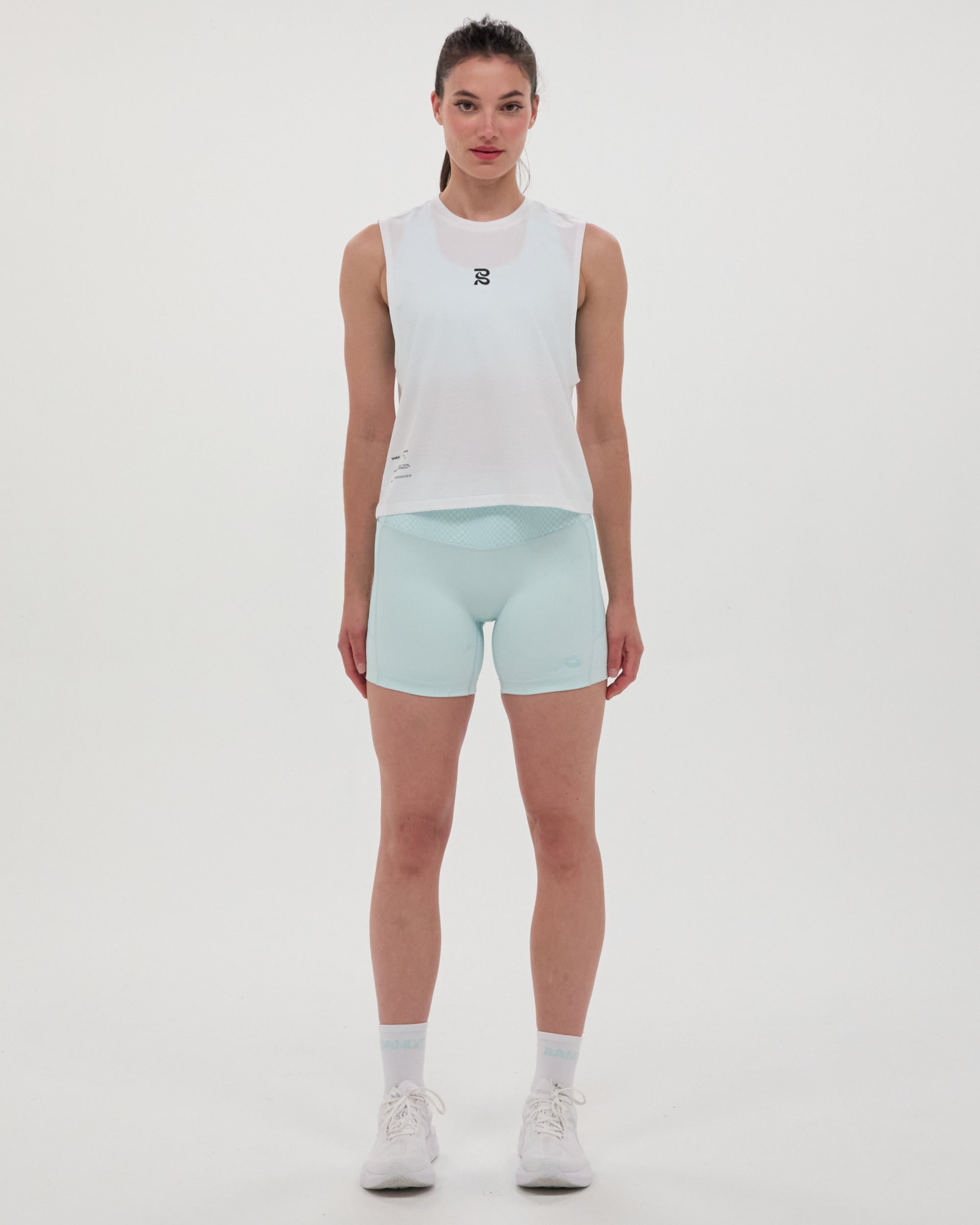 Lite Run™ Socks - White with Minty Blue (2 Pack)