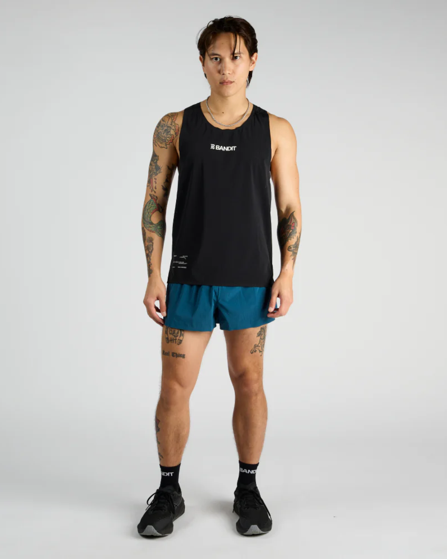 Vento™ Men's Running Singlet - Black | Bandit Running