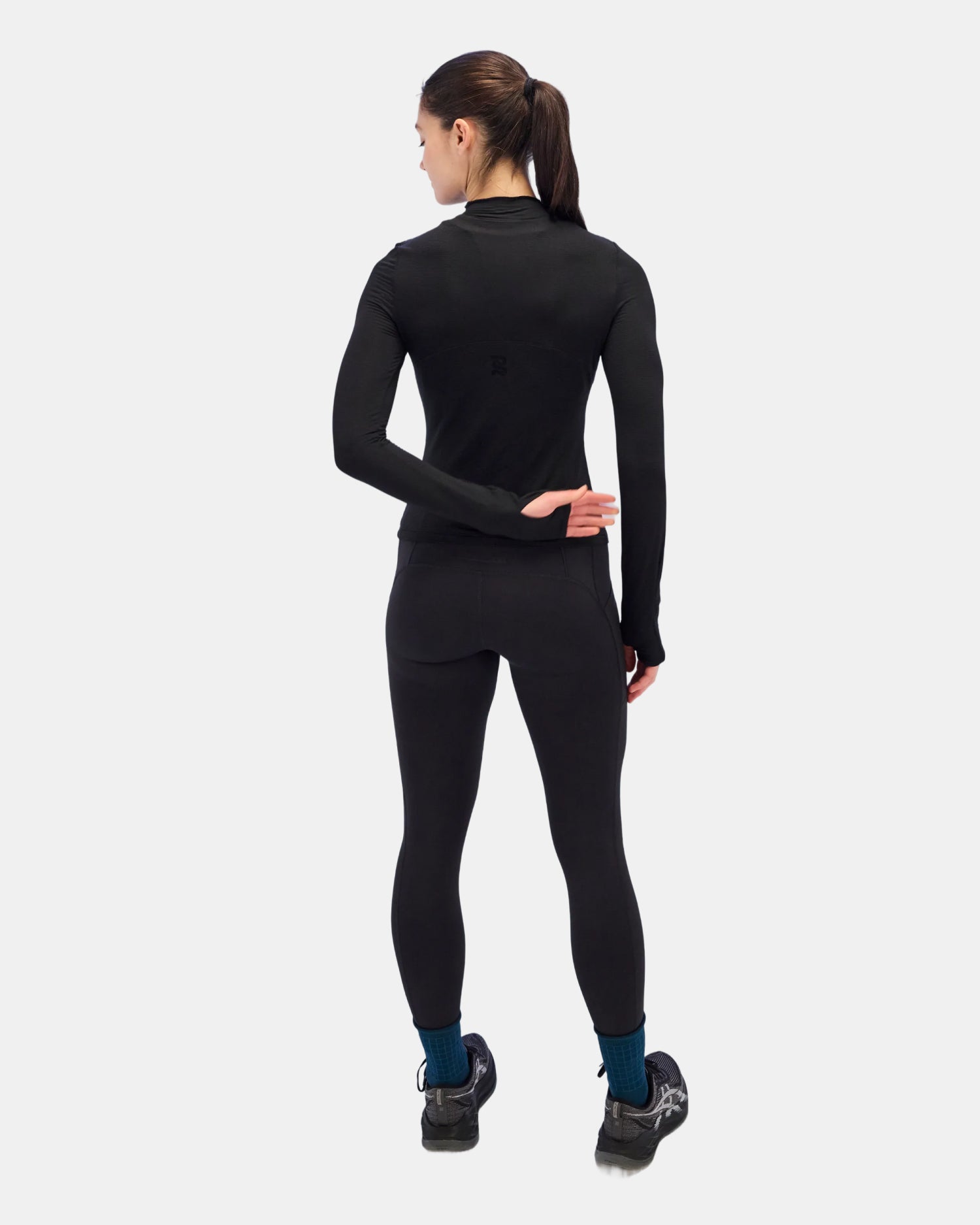 Women's AuraGrid™ Mockneck Performance Top - Black