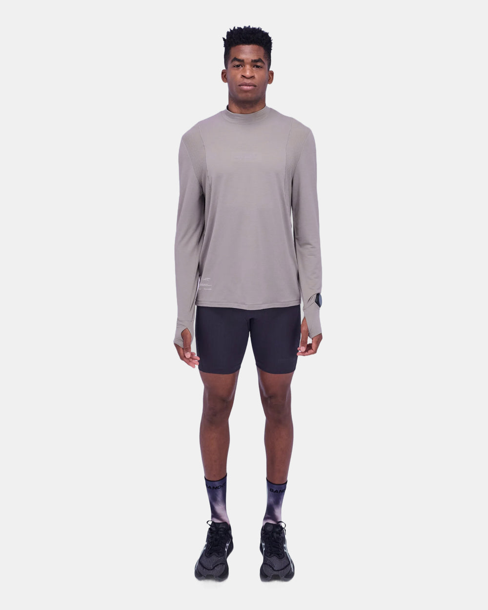 Men's AuraGrid™ Mockneck Long Sleeve - Zinc