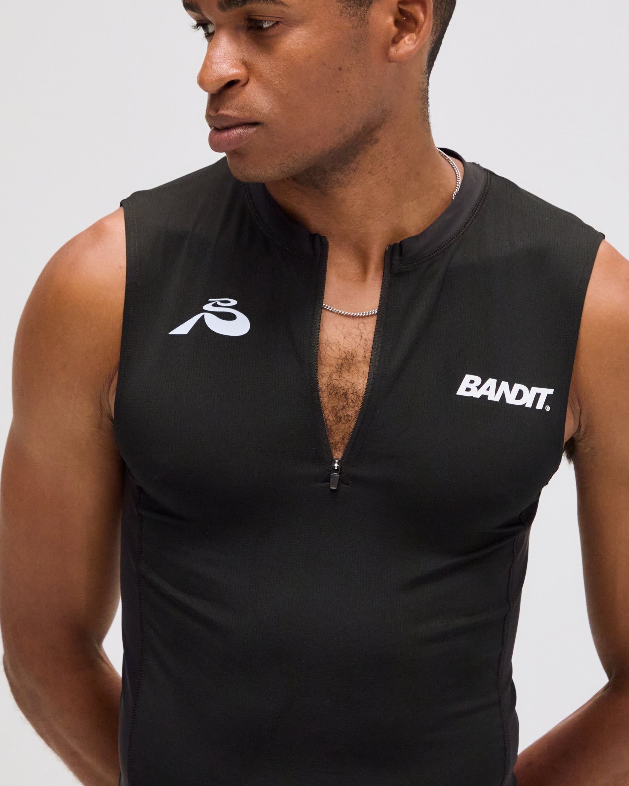 Ares™ Distance Sleeveless Quarter Zip - Black