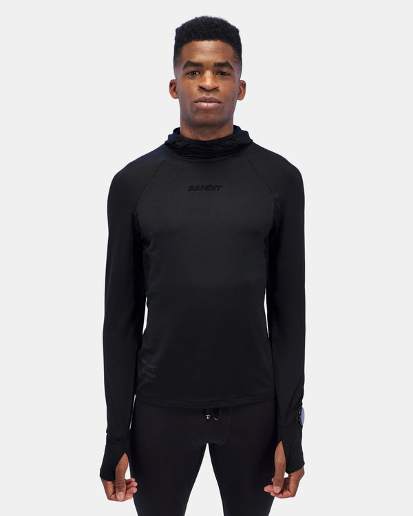 Men's AuraGrid™ Hooded Performance Top - Black