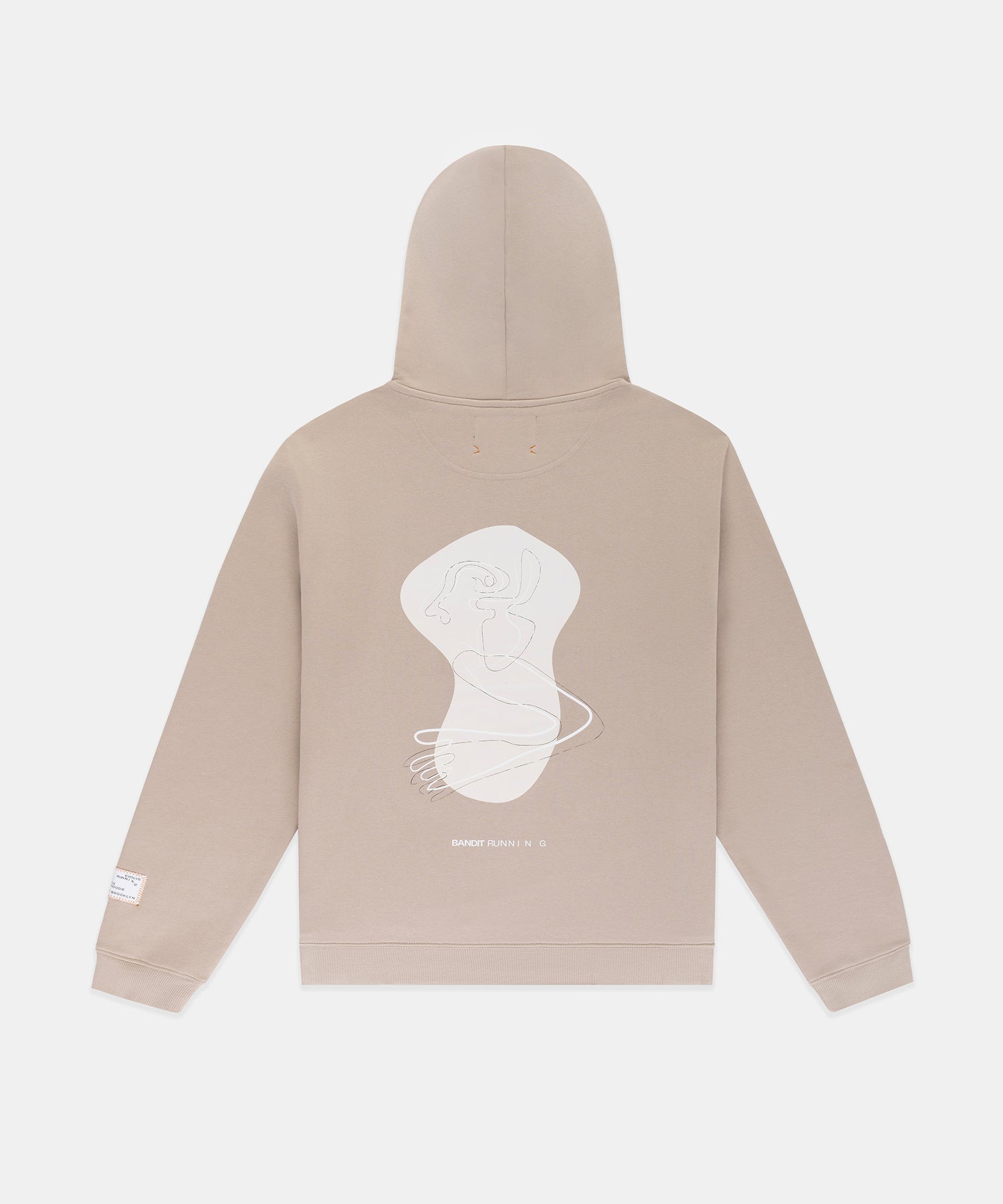 The Cotton Fleece Abstract Thinker Hoodie - Unisex, Stone