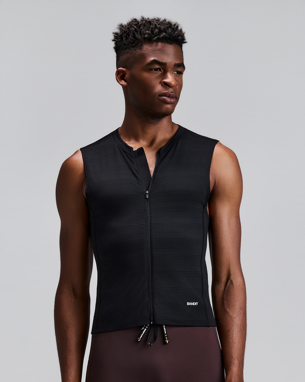 Men's AirKnit™ Distance Sleeveless Zip - Black