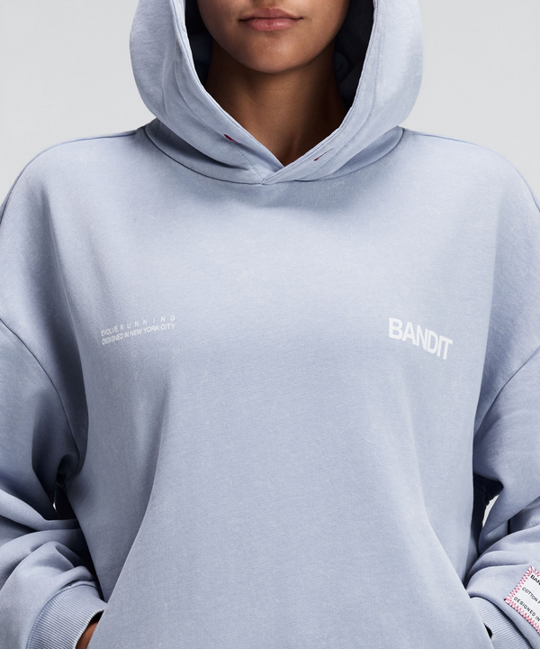Unisex Chroma Wash Cropped Hoodie - Steel Horizon