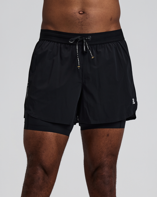Men's Vento™ 2-In-1 Run Short - Black
