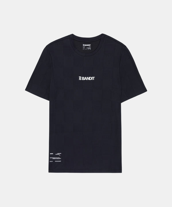Bandit Cheque Jacquard Short Sleeve Tee - Black