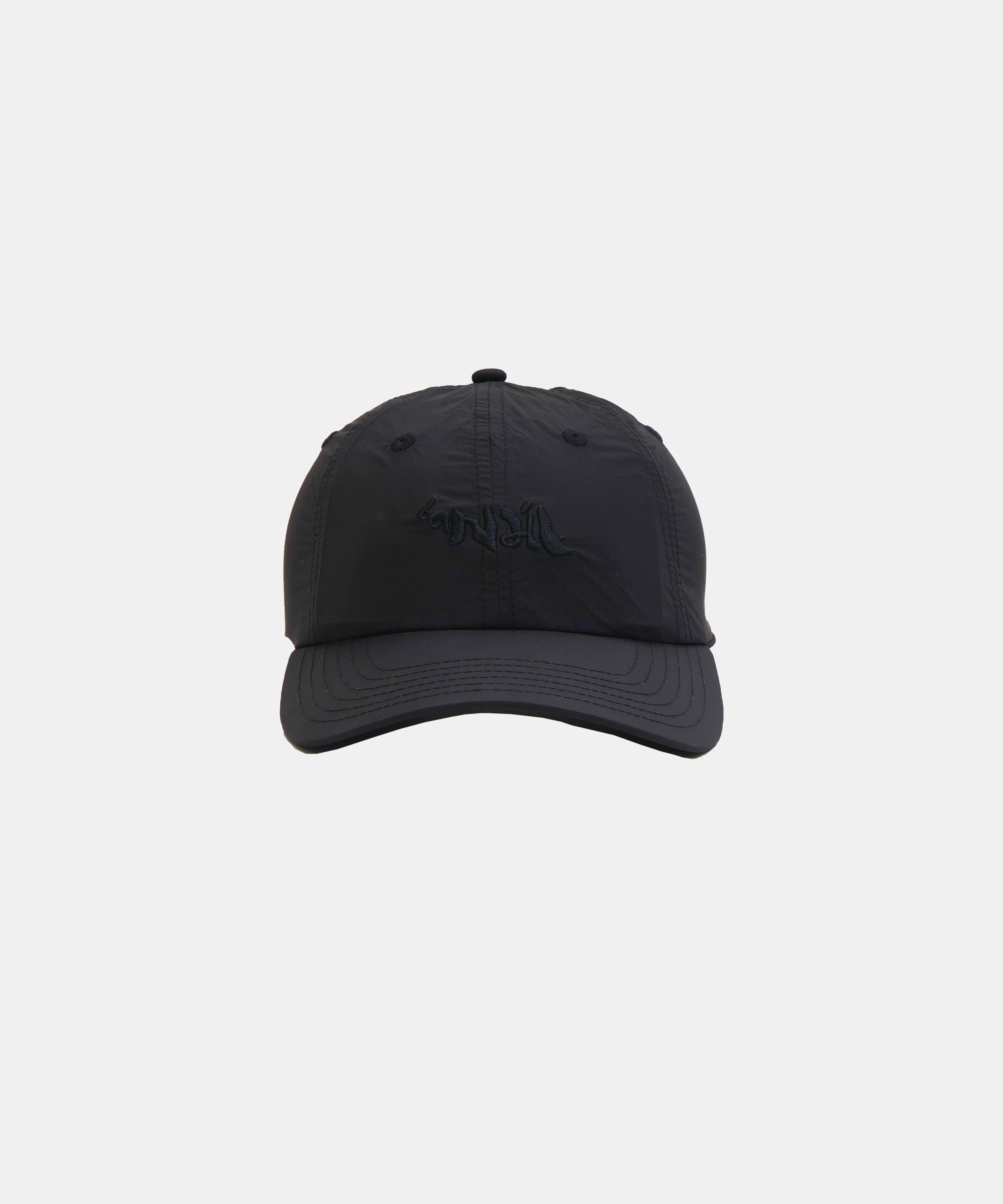 Embroidered Bandit Nylon Dad Hat - Black