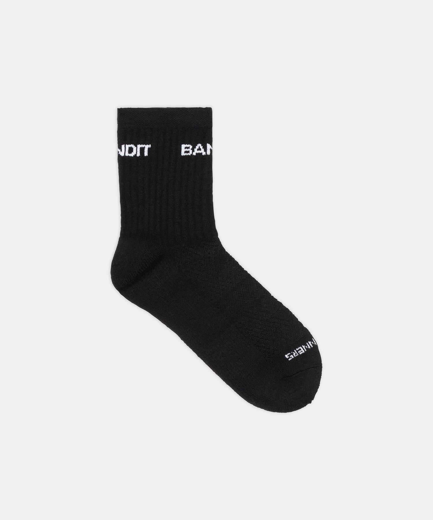Merino Wool Run Socks - Black / White (2 Pack)