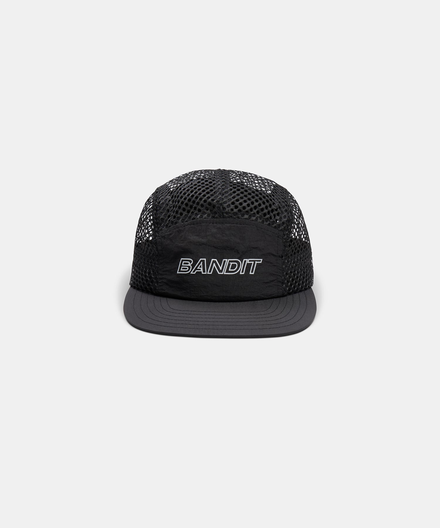 Mesh "Bandit" Reflective Run Hat - Black
