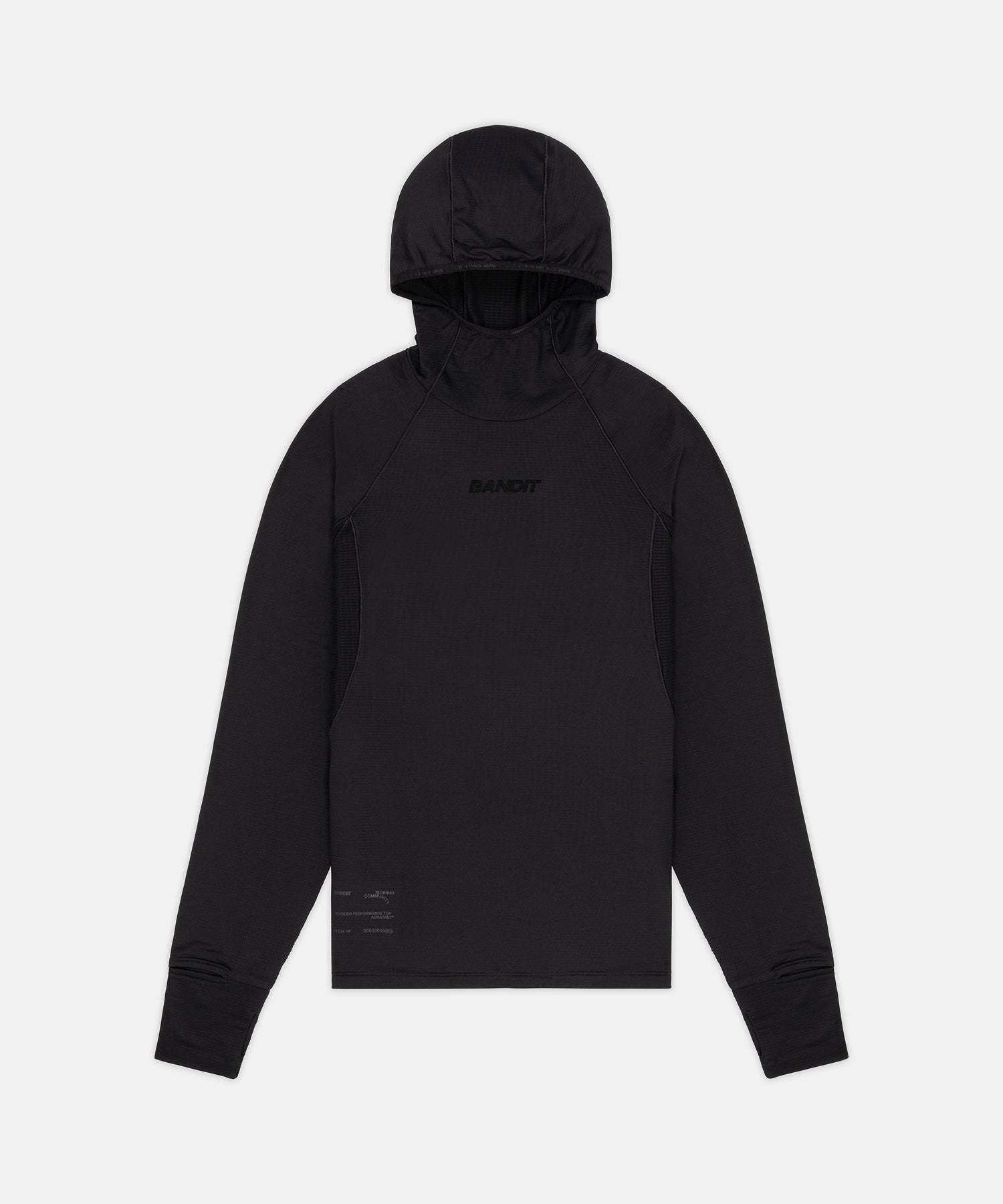 Men's AuraGrid™ Hooded Performance Top - Black