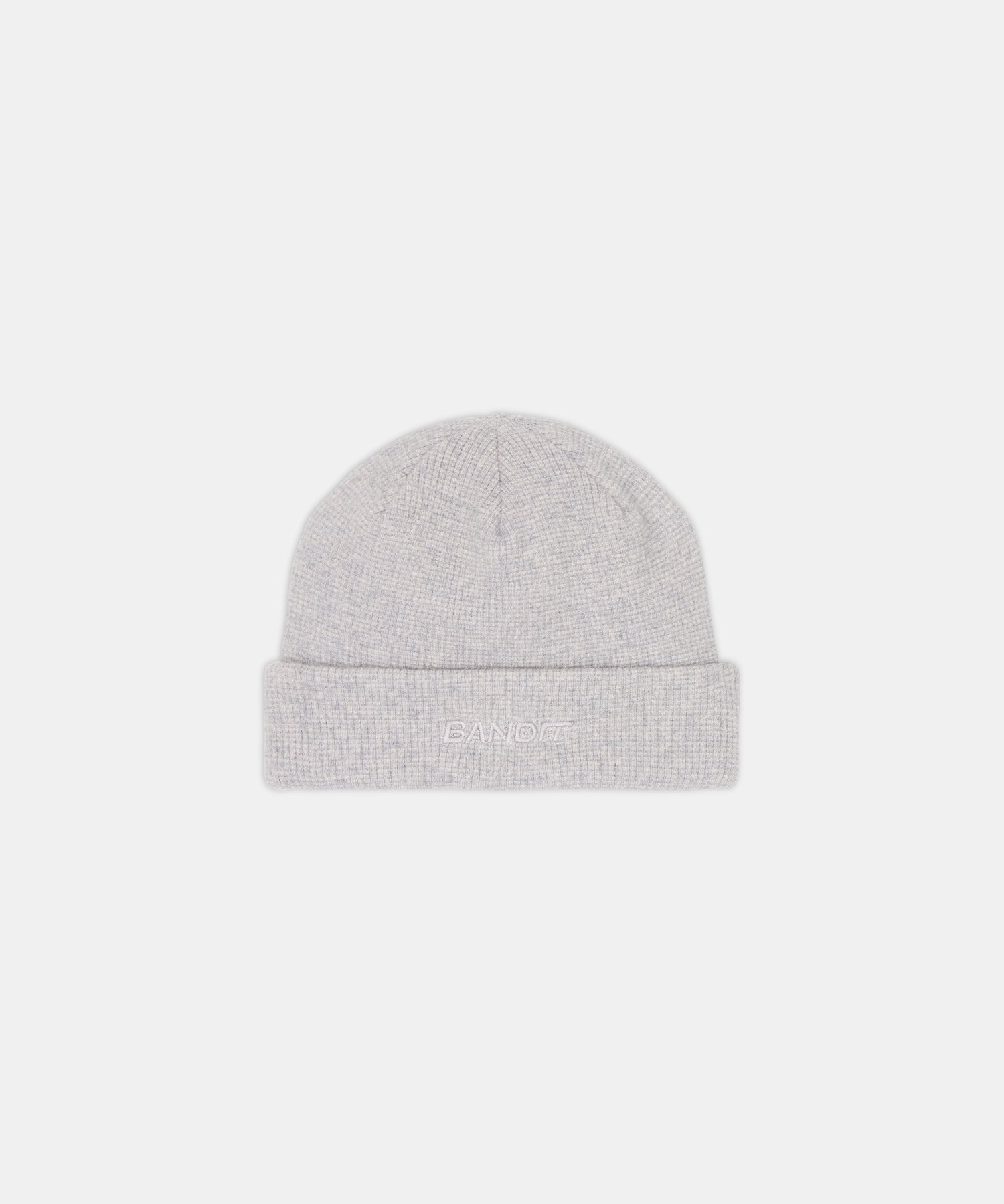 Embroidered Waffle Logo Beanie - Heather Grey