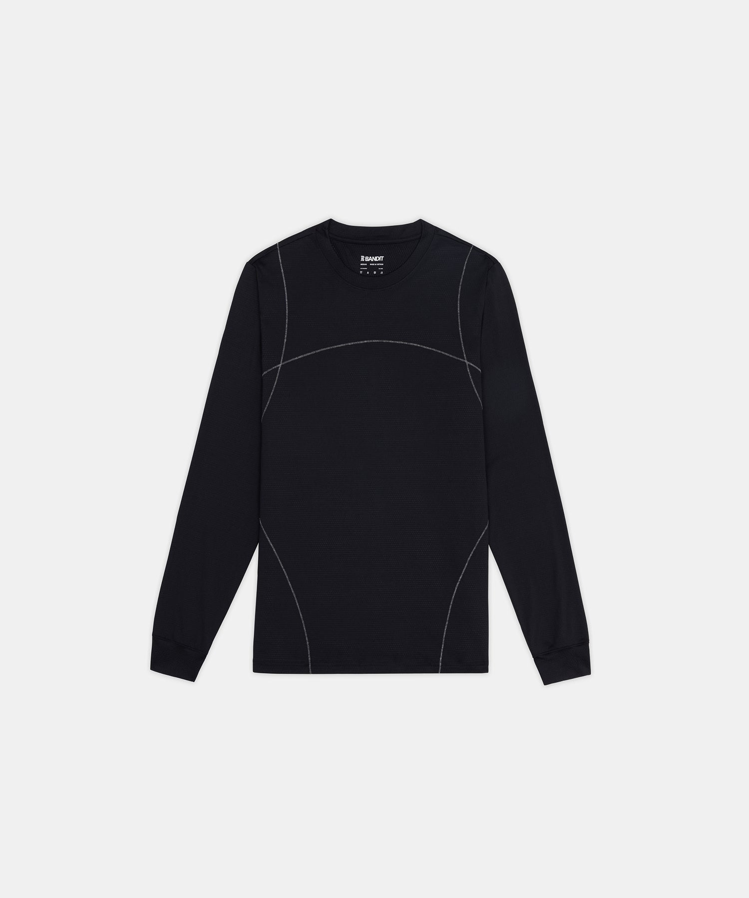 Men's Micromesh™ Reflecto Stitch™ Long Sleeve Tee - Black