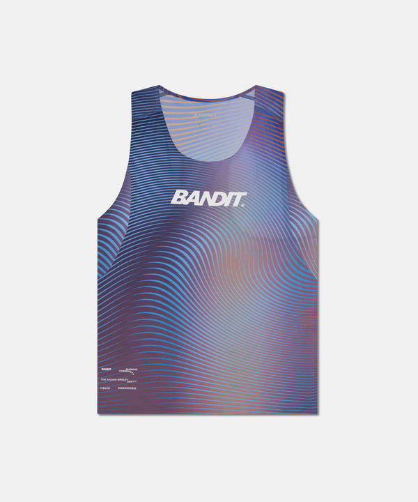 Drift™ Mirage Racing Singlet - Deep Peri Blue with Rust Gradient