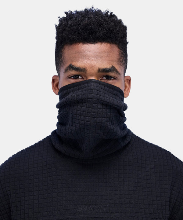 Men's MacroSoft Grid™ Funnelneck - Black