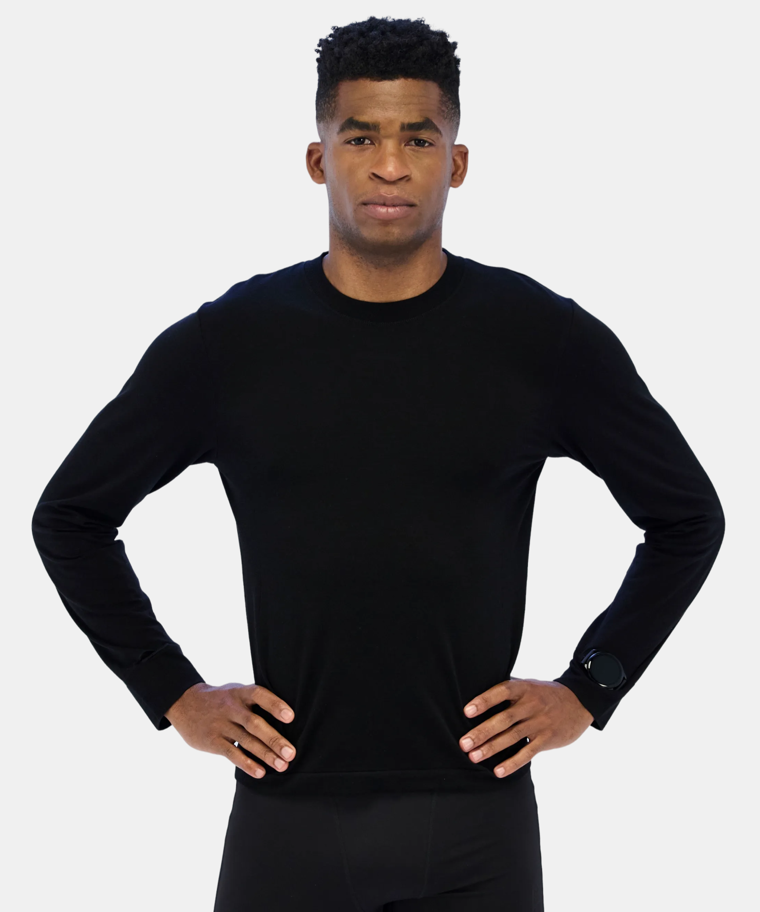 Men's Wool Blend Seamless Long Sleeve - Black