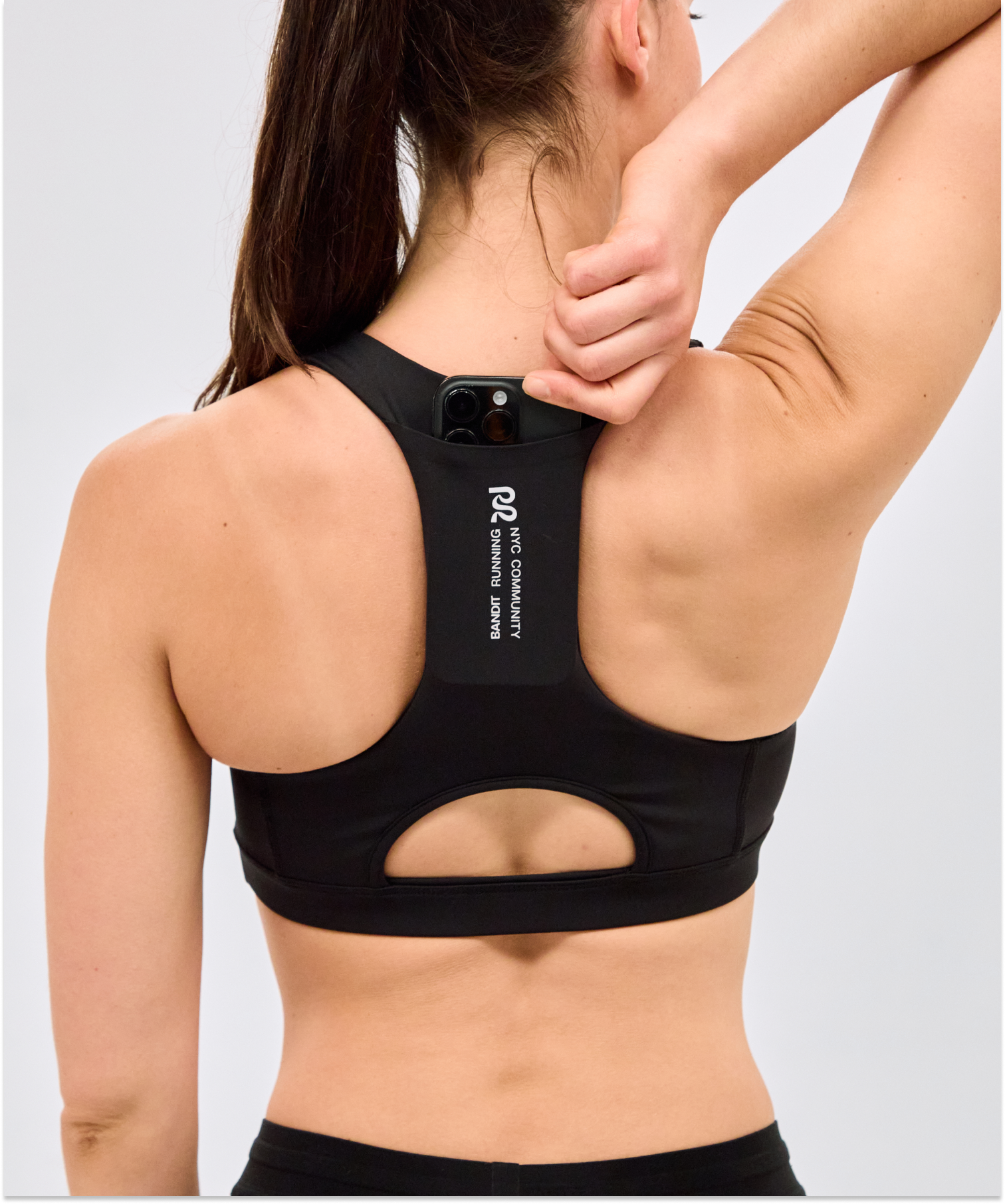 Stamina™ Scoop Neck Run Bra - Black
