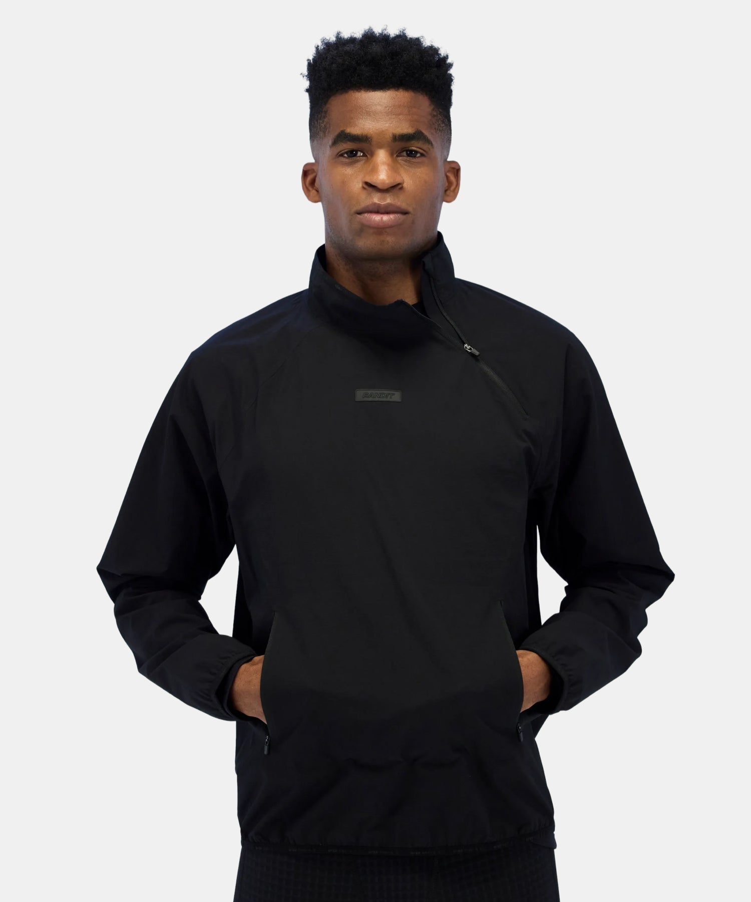 Hitaishō Zip Pullover, Unisex - Black