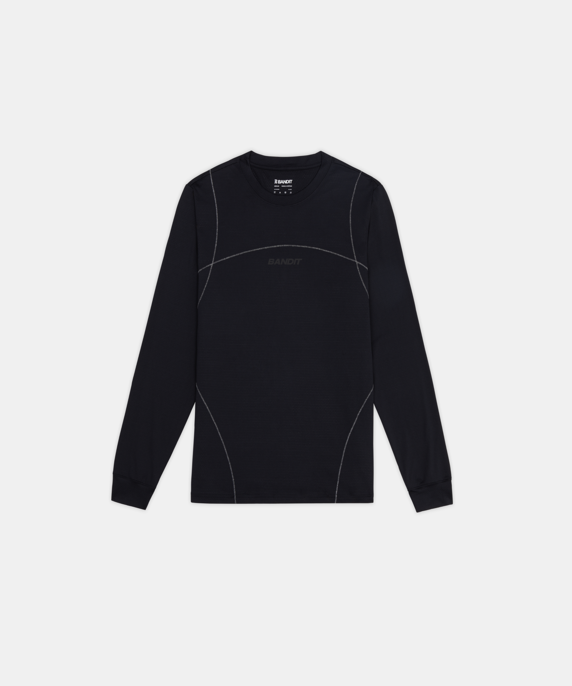 Men's Micromesh™ Reflecto Stitch™ Long Sleeve Tee - Black