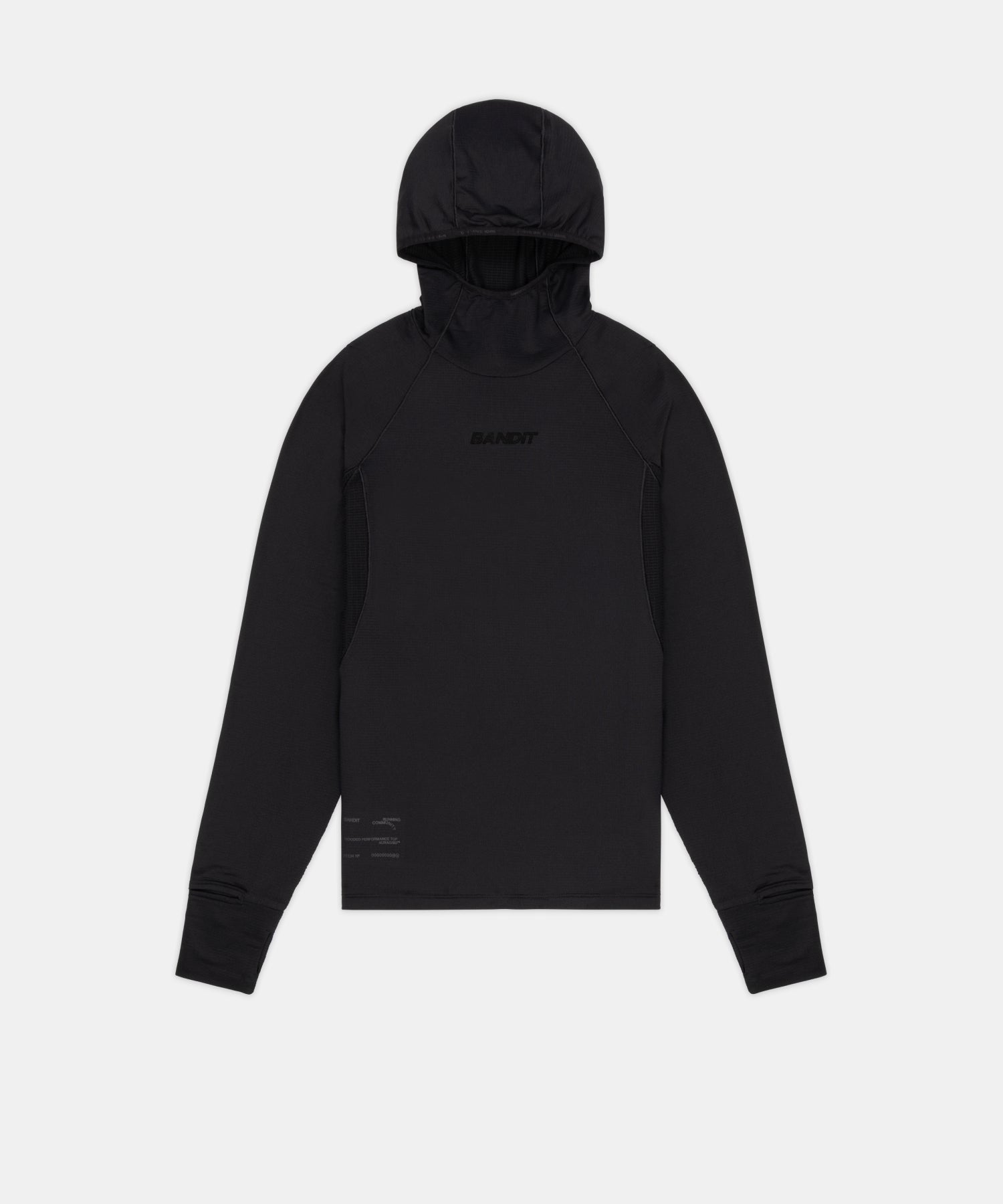 Men's AuraGrid™ Hooded Performance Top - Black