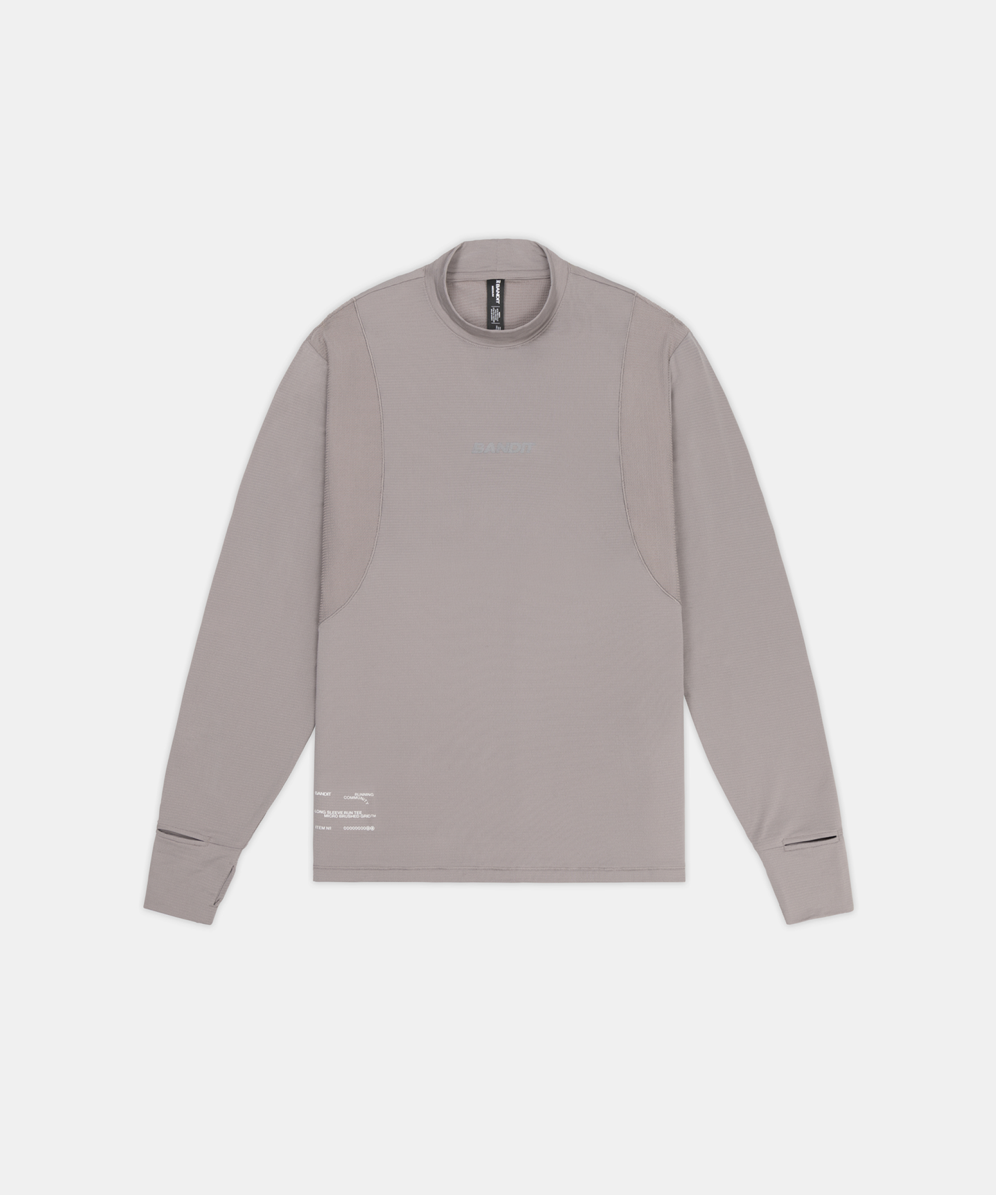 Men's AuraGrid™ Mockneck Long Sleeve - Zinc