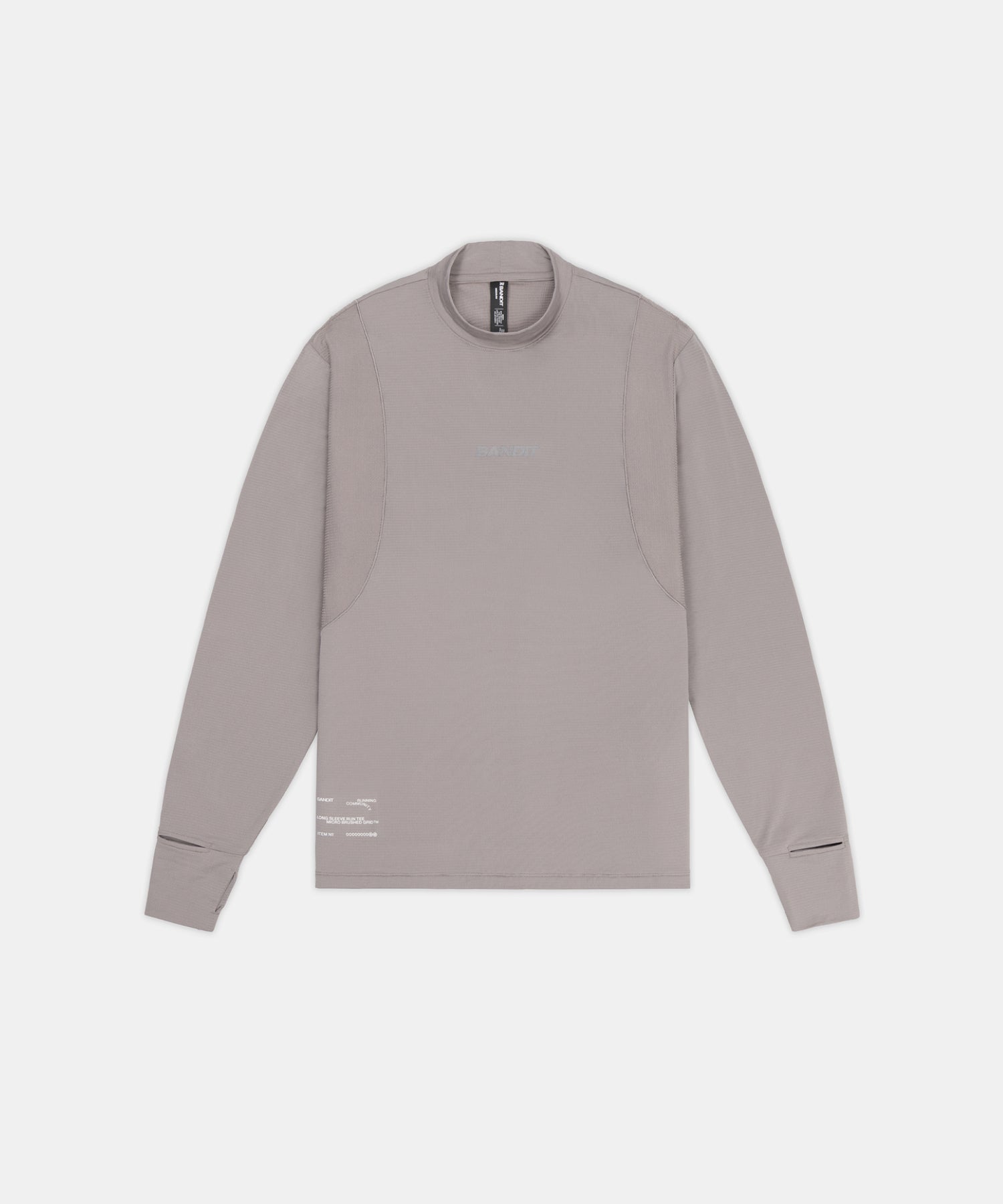 Men's AuraGrid™ Mockneck Long Sleeve - Zinc