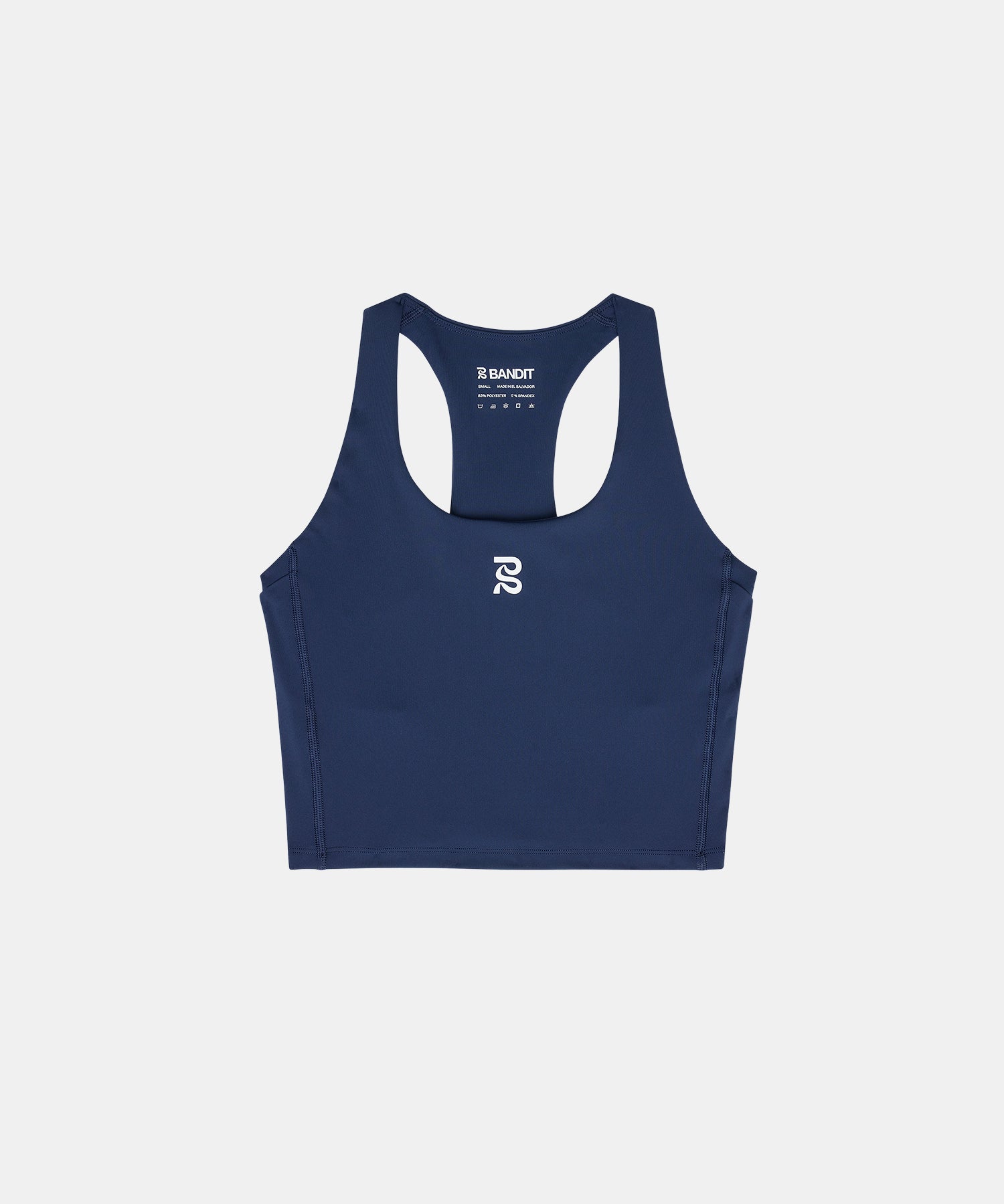 Stamina™ Scoop Neck Race Crop - NY Navy