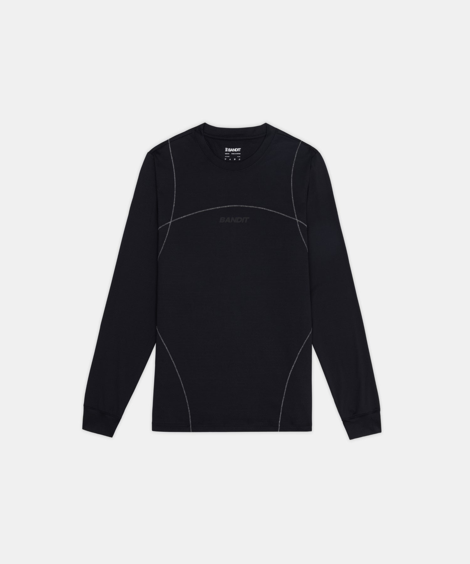 Men's Micromesh™ Reflecto Stitch™ Long Sleeve Tee - Black