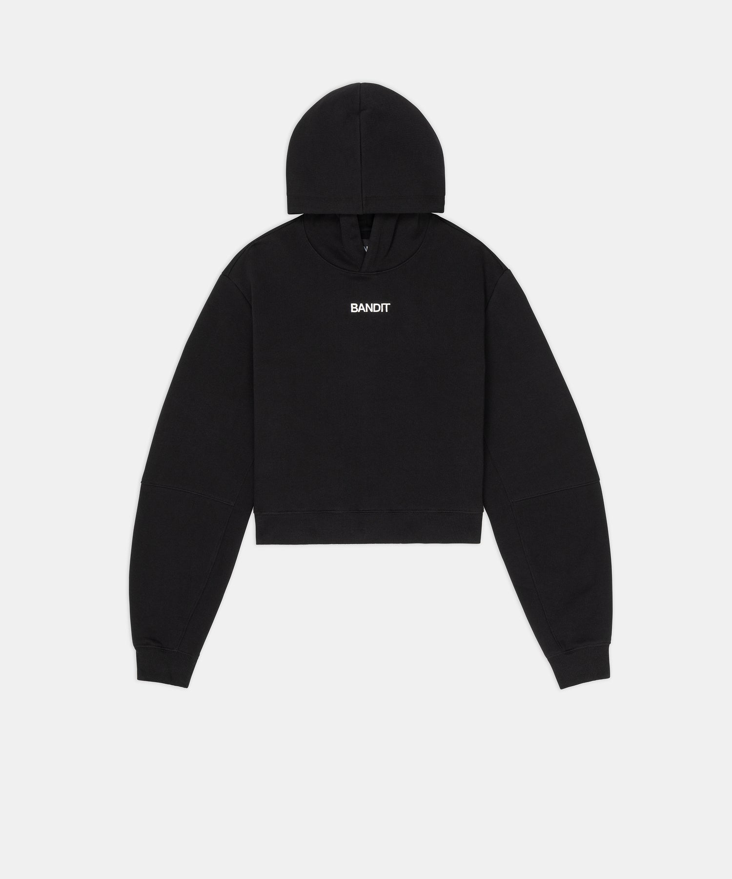 Women's Stitch Logo Cropped Hoodie - Black