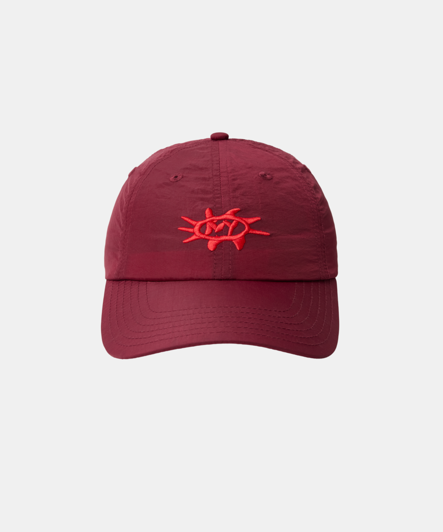 Nylon "Sunburst" Dad Hat - Fig / Intense Red