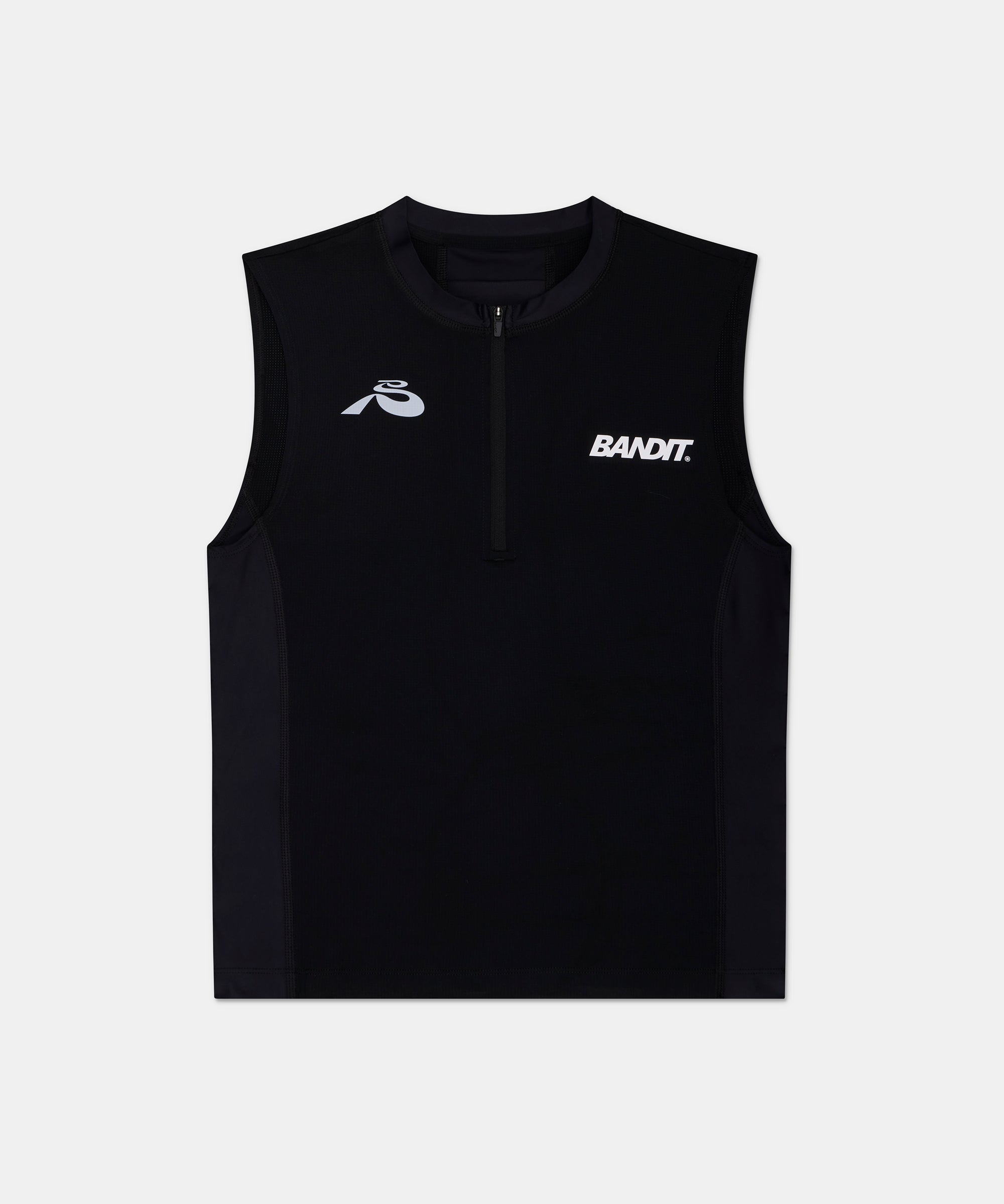 シャルボン　RIDGE ROAD RUNNERS TEC SLEEVELESS Ares™ Distance Sleeveless Quarter Zip - Black