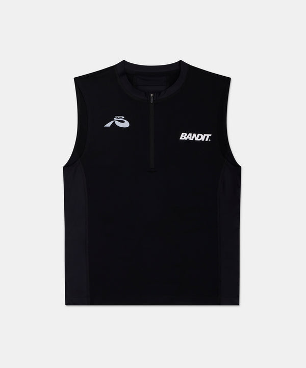 Ares™ Distance Sleeveless Quarter Zip - Black
