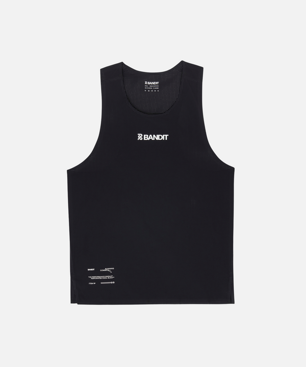 Bandit Running ノースリーブ Vento™ Men's Running Singlet - Black | Bandit Running