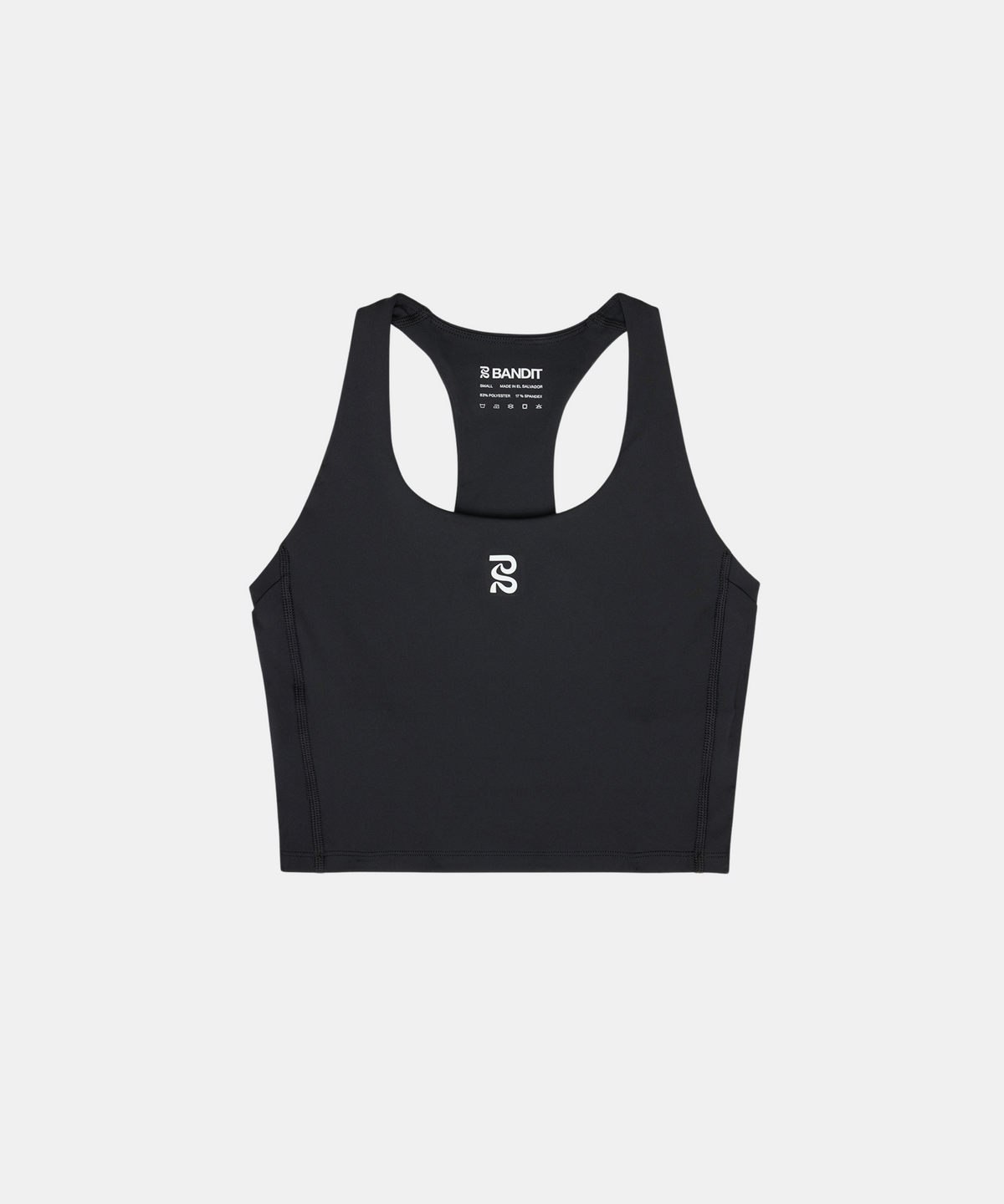 Stamina™ Scoop Neck Race Crop - Black (1st Gen)