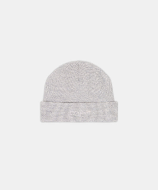 Embroidered Waffle Logo Beanie - Heather Grey