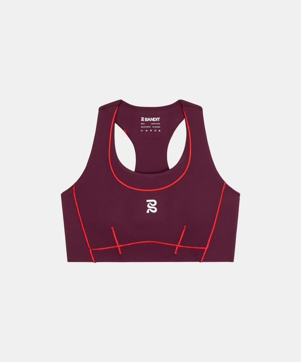 Stamina™ Pop Stitch™ Arco Bra - Fig / Intense Red