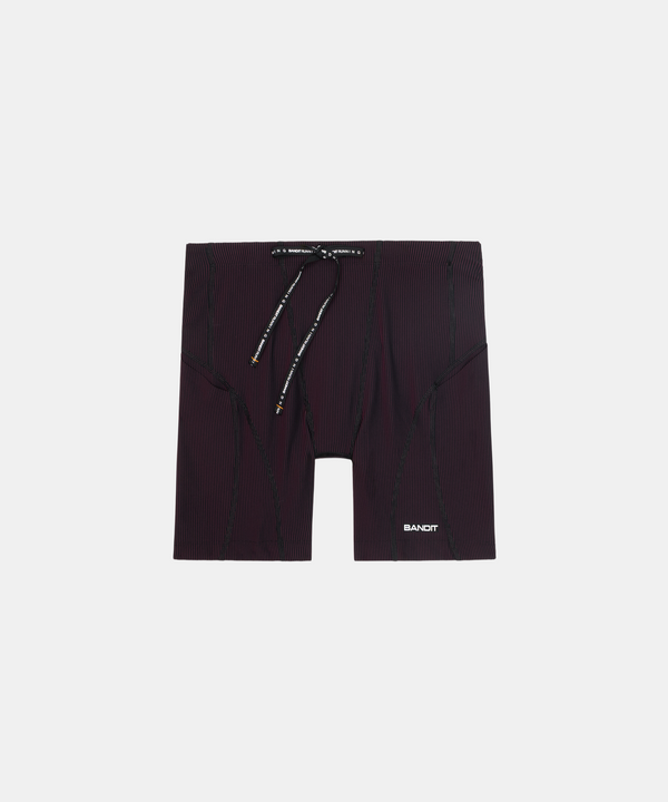 Striped Cadence™ 7 Pocket Quarter Tights - Black / Fig