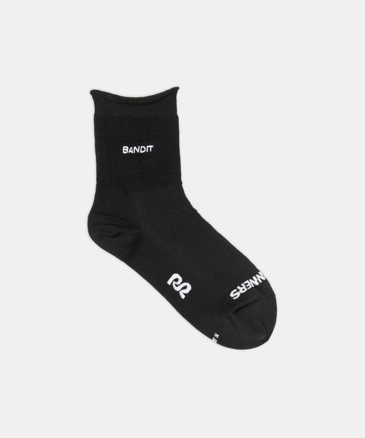 Grid Knit™ Run Socks - Black / White (2 Pack)