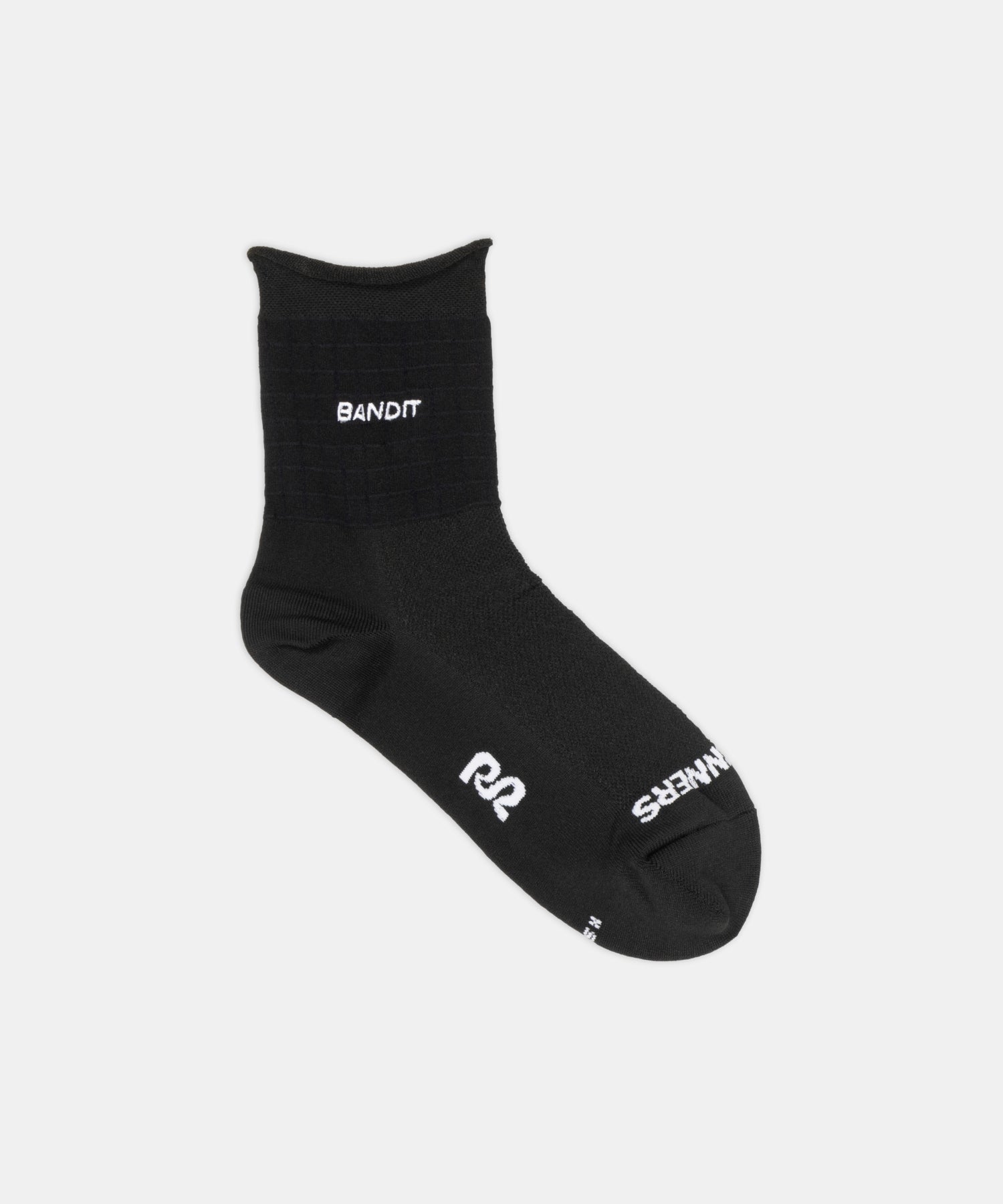 Grid Knit™ Run Socks - Black / White (2 Pack)
