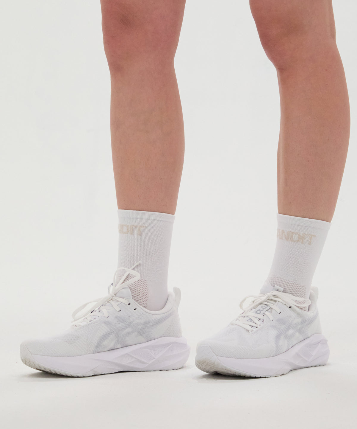 Lite Run™ Socks - White with Cocoa (2 Pack)