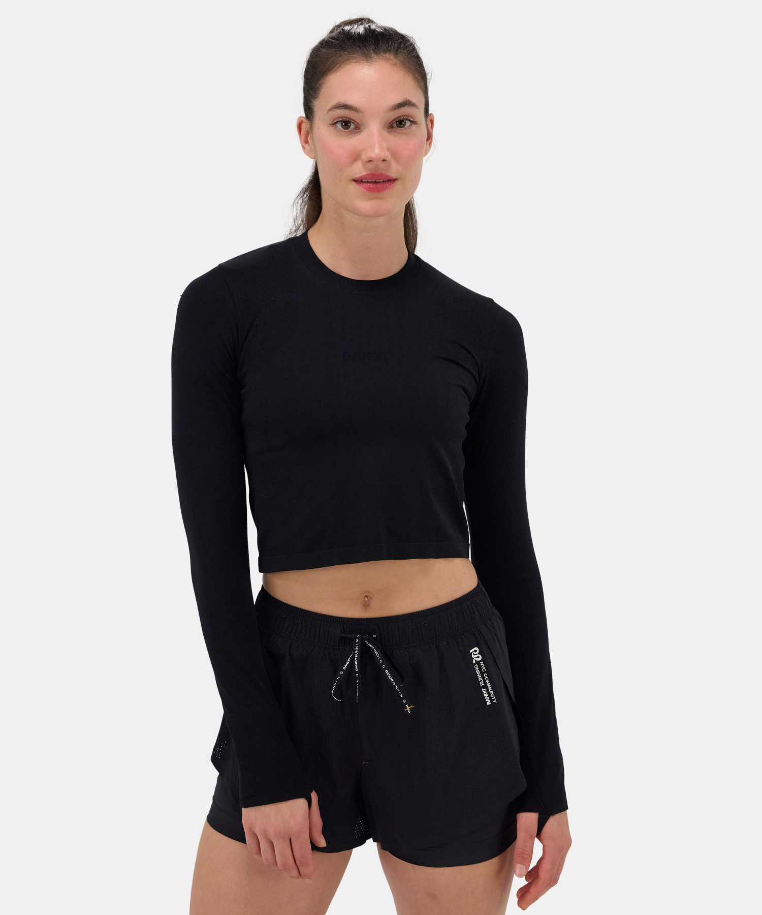 Women's Mercury Seamless™ Long Sleeve Crop - Black