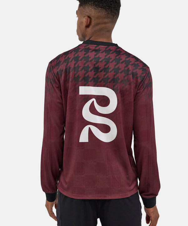 Jacquard Footy Long Sleeve - Fig Print