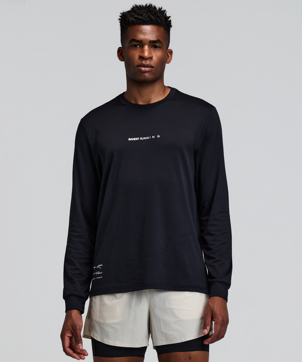 Unisex Micromesh™ Long Sleeve Performance Tee - Black