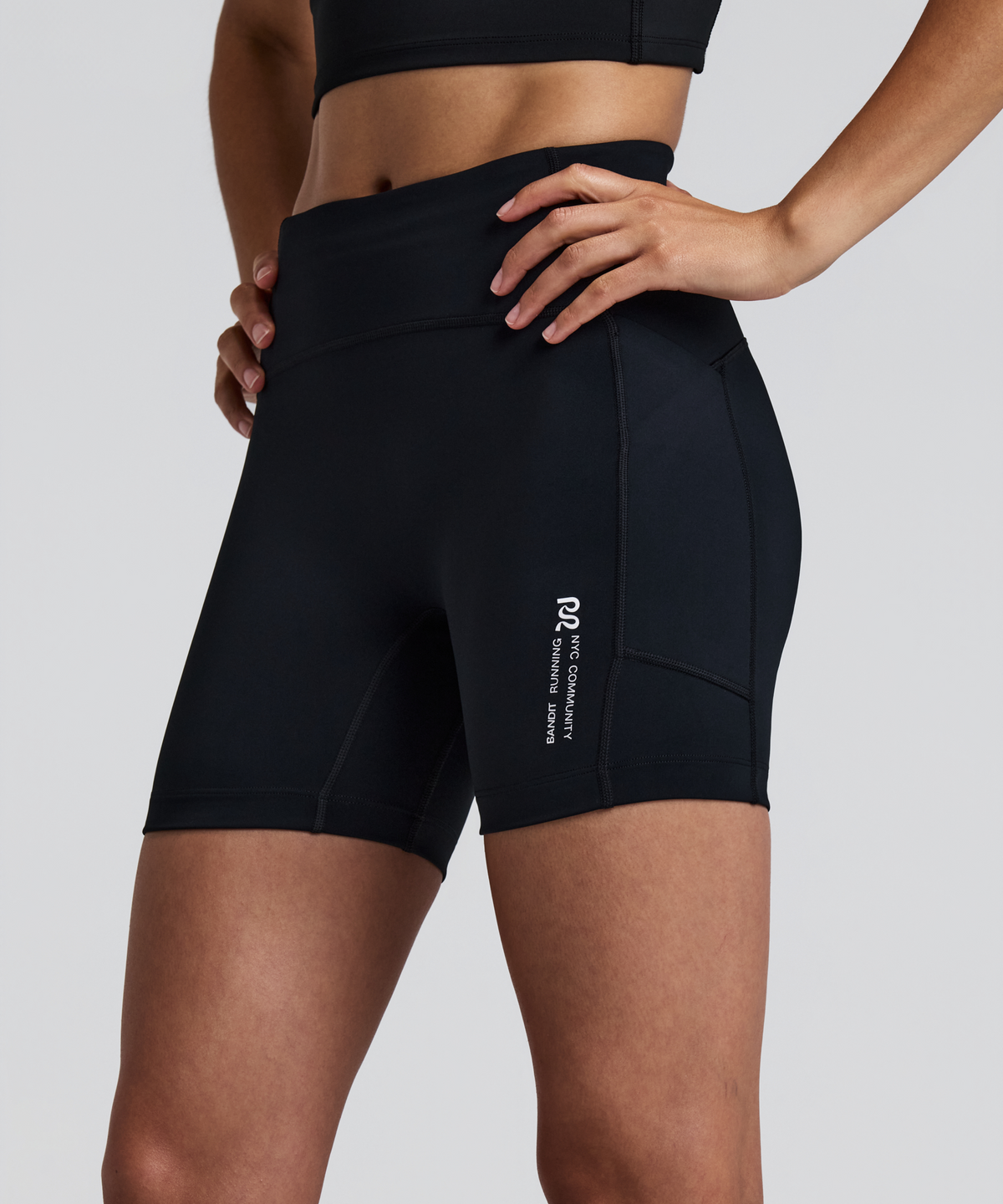 Women's Stamina™ High Waist 5" Compression Shorts - Black