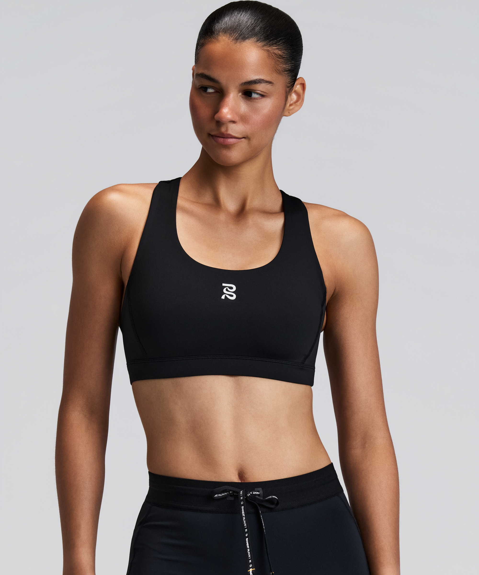 Stamina™ Scoop Neck Run Bra - Black